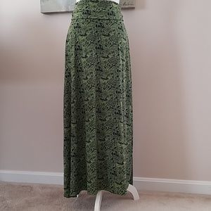 LuLaRoe XS maxiskirt Green Nature print